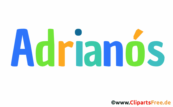 Adrianós Vorname für Jungen als animiertes Gif Bild