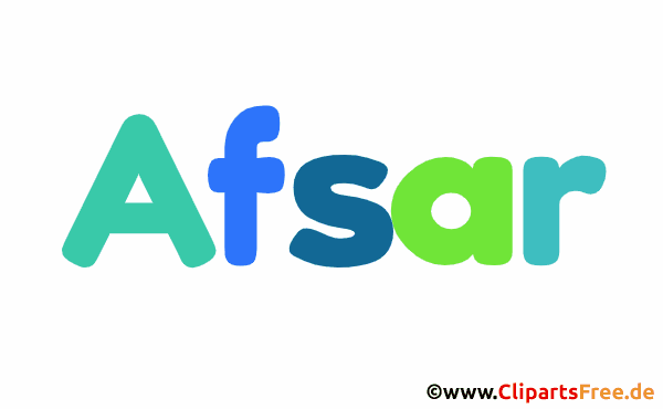 Afsar Vorname für Jungen als animiertes Gif Bild