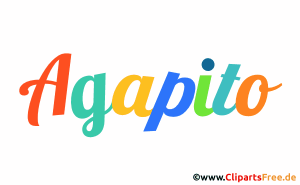 Agapito Vorname für Jungen Deko Illustration mit Animation