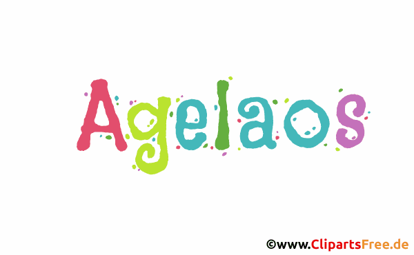 Agelaos Vorname für Jungen Deko Illustration mit Animation