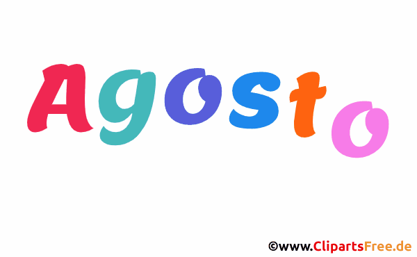 Agosto Vorname für Jungen Illustration, Bild, Gif Grafik