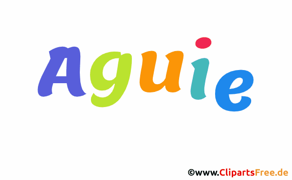 Aguie Vorname für Jungen Illustration, Bild, Gif Grafik