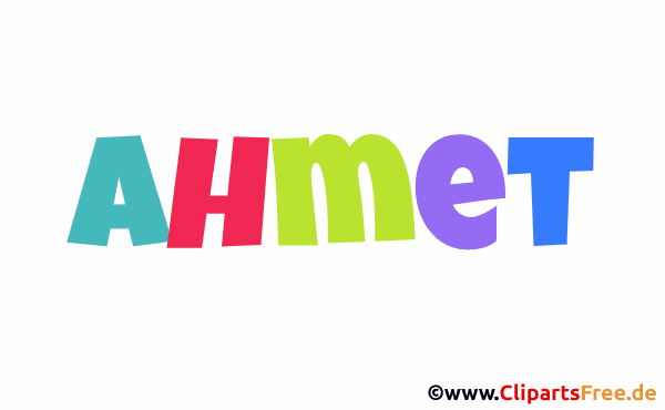 Ahmet Vorname für Jungen als animiertes Gif Bild