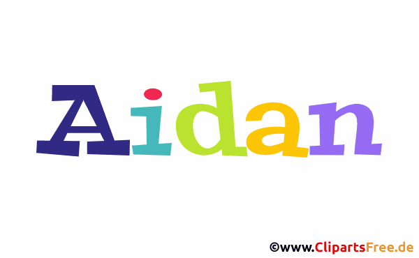 Aidan Vorname für Jungen - Babyvornamen als animierte Bilder