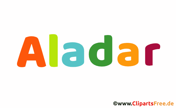 Aladar Vorname für Jungen Deko Illustration mit Animation