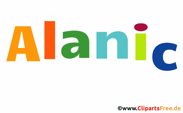 Alanic Vorname für Jungen Illustration, Bild, Gif Grafik