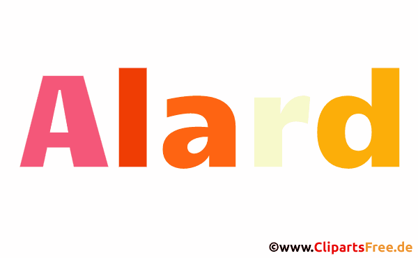 Alard Vorname für Jungen Deko Illustration mit Animation