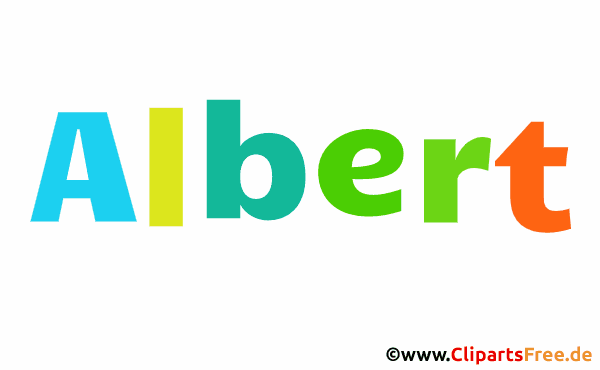 Albert populärer Name in Deutschland Bild mit Schriftzug