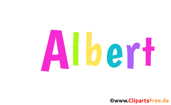 Albert Vorname für Jungen animiertes Deko Bild