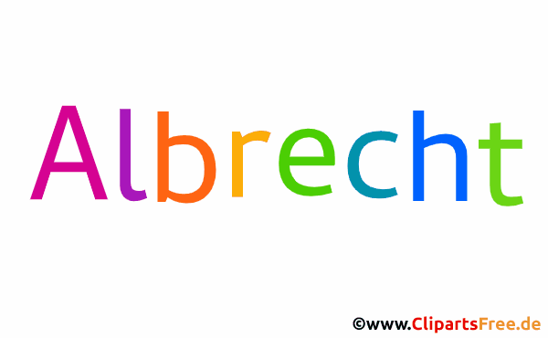 Albrecht Bild mit Vornamen - bekannte Vornamen für Jungs