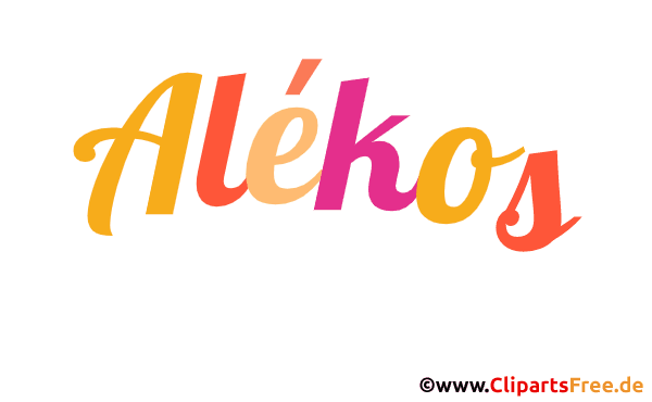 Alékos Vorname für Jungen Deko Illustration mit Animation