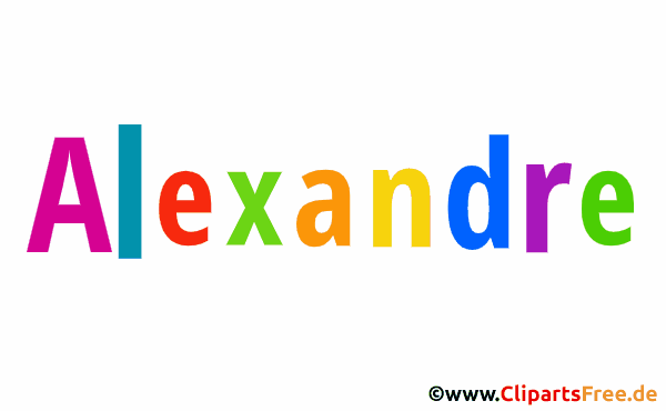 Alexandre Bild mit Namen - Animierte Bilder mit Vornamen