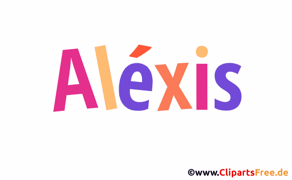 Aléxis Vorname für Jungen Deko Illustration mit Animation