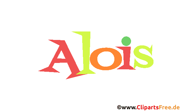 Alois Vorname für Jungen animiertes Deko Bild