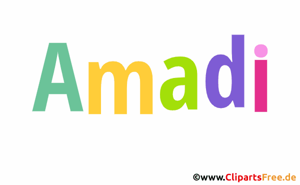 Amadi Vorname für Jungen animiertes Deko Bild