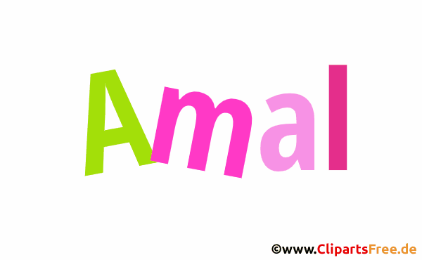 Amal Bild mit Namen - Animierte Bilder mit Vornamen