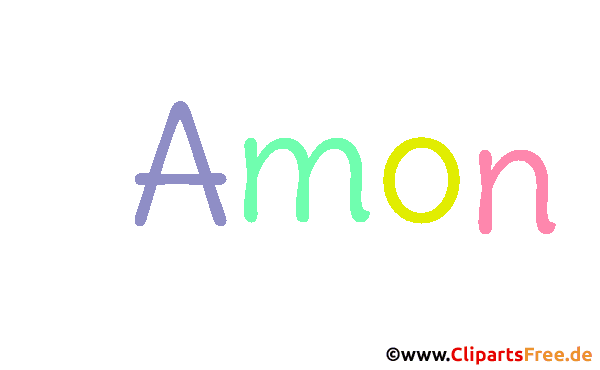 Amon Vorname für Jungen animiertes Deko Bild