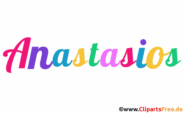 Anastasios Vorname Bild mit Deko Schrift - Vornamen für Jungs