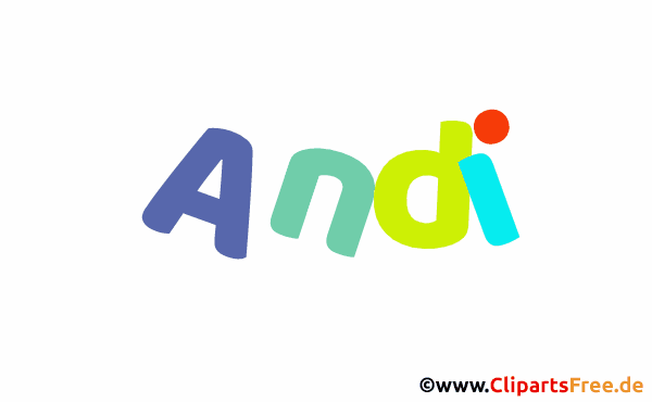 Andi Vorname für Jungen - Babyvornamen als animierte Bilder