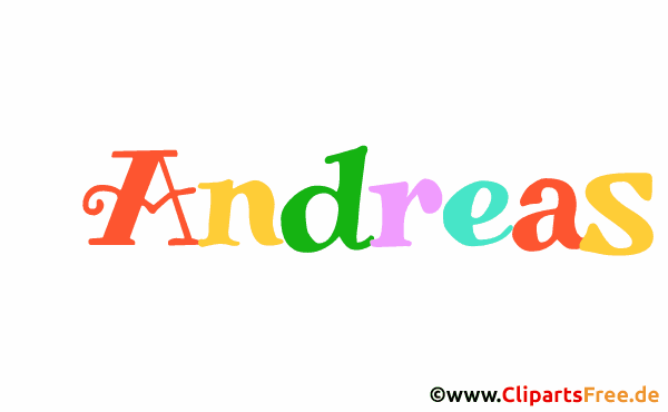 Andreas Vorname für Jungen animiertes Deko Bild