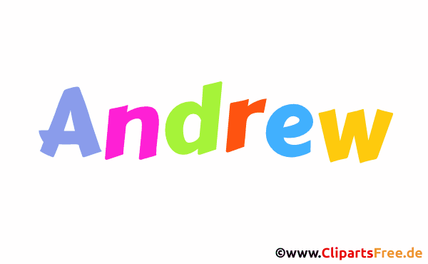 Andrew Vorname für Jungen Illustration mit dekorativen Buchstaben