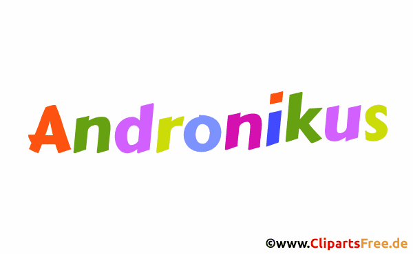 Andronikus Vorname Bild mit Deko Schrift - Vornamen für Jungs