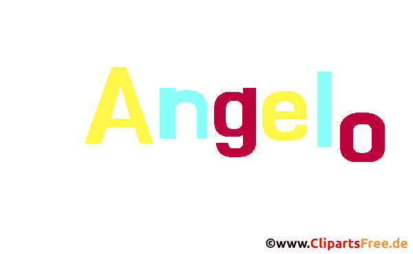 Angelo Vorname für Jungen animiertes Deko Bild