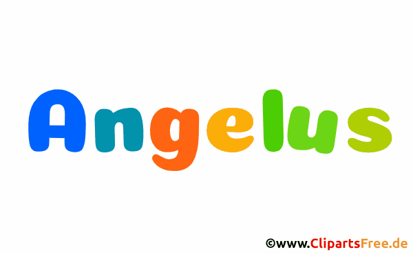 Angelus Vorname Bild mit Deko Schrift - Vornamen für Jungs
