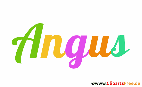 Angus Bild mit Namen -  Bilder mit Baby Vornamen