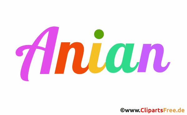 Anian persönliches Namensbild -  Bilder mit Vornamen