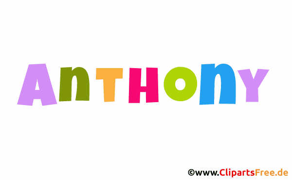 Anthony Vorname für Jungen - Bilder mit Namen