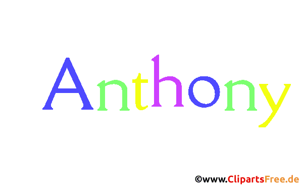 Anthony Vorname für Jungen animiertes Deko Bild