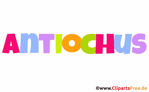 Antiochus Vorname für Jungen Illustration mit dekorativen Buchstaben