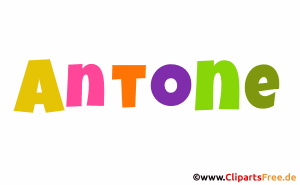 Antone Vorname Bild mit Deko Schrift - Vornamen für Jungs