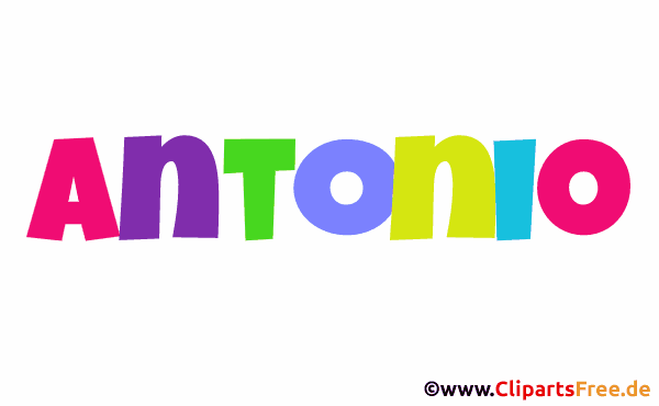 Antonio Bild Vorname - Grafiken mit italienischen Vornamen für Jungs