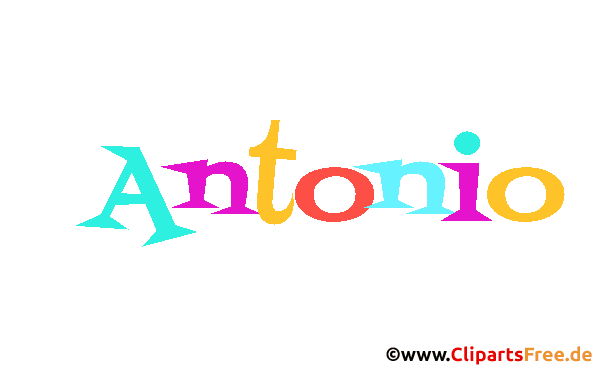 Antonio Vorname für Jungen animiertes Deko Bild