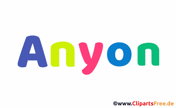 Anyon Bild mit Namen - Animierte Bilder mit Vornamen