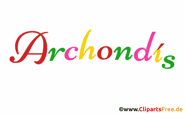 Archondís Vorname für Jungen Illustration mit dekorativen Buchstaben