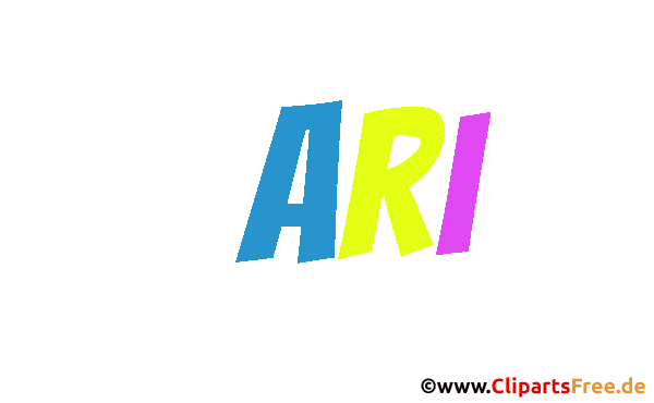 Ari Vorname für Jungen animiertes Deko Bild