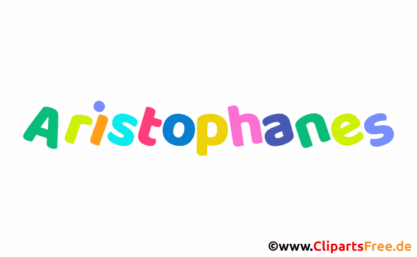 Aristophanes Vorname Bild mit Deko Schrift - Vornamen für Jungs