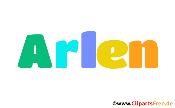 Arlen Vorname Bild mit Deko Schrift - Vornamen für Jungs