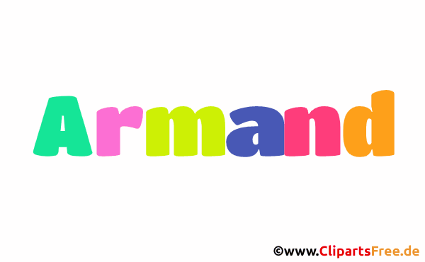 Armand Vorname für Jungen Illustration mit dekorativen Buchstaben