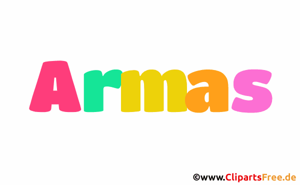 Armas Vorname Bild mit Deko Schrift - Vornamen für Jungs