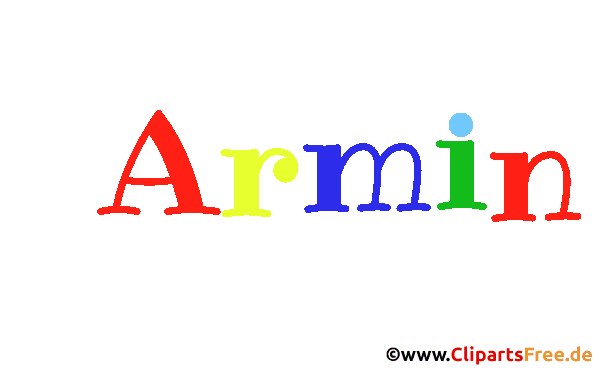 Armin Vorname für Jungen animiertes Deko Bild