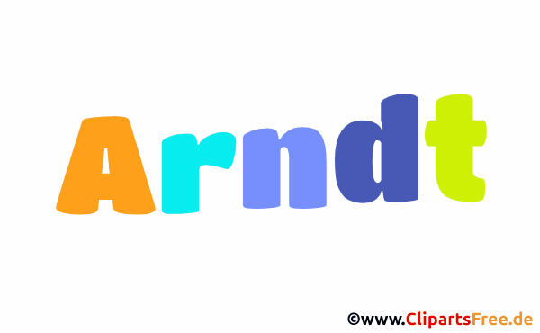 Arndt Vorname Bild mit Deko Schrift - Vornamen für Jungs