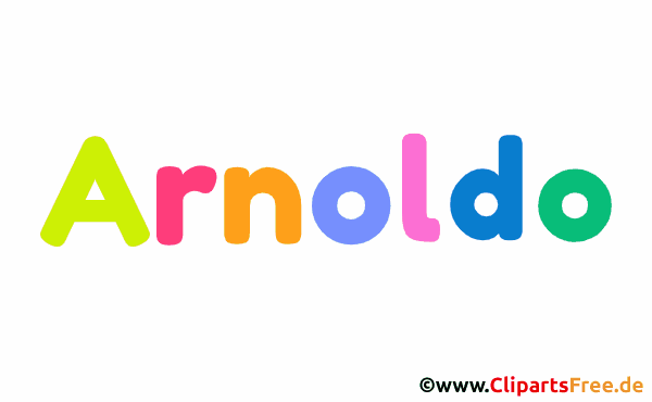 Arnoldo Vorname für Jungen Illustration mit dekorativen Buchstaben