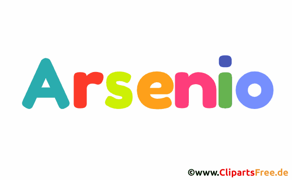 Arsenio Vorname für Jungen Illustration mit dekorativen Buchstaben