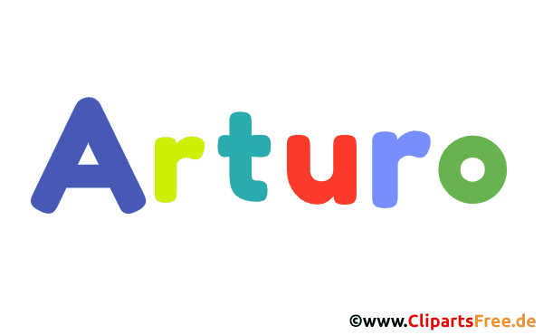 Arturo Vorname Bild mit Deko Schrift - Vornamen für Jungs