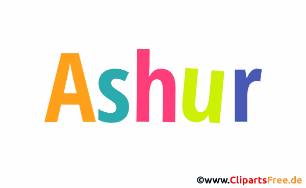 Ashur Vorname Bild mit Deko Schrift - Vornamen für Jungs
