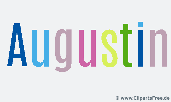 Augustin Vorname für Jungen - Babynamen als Gifs animiert
